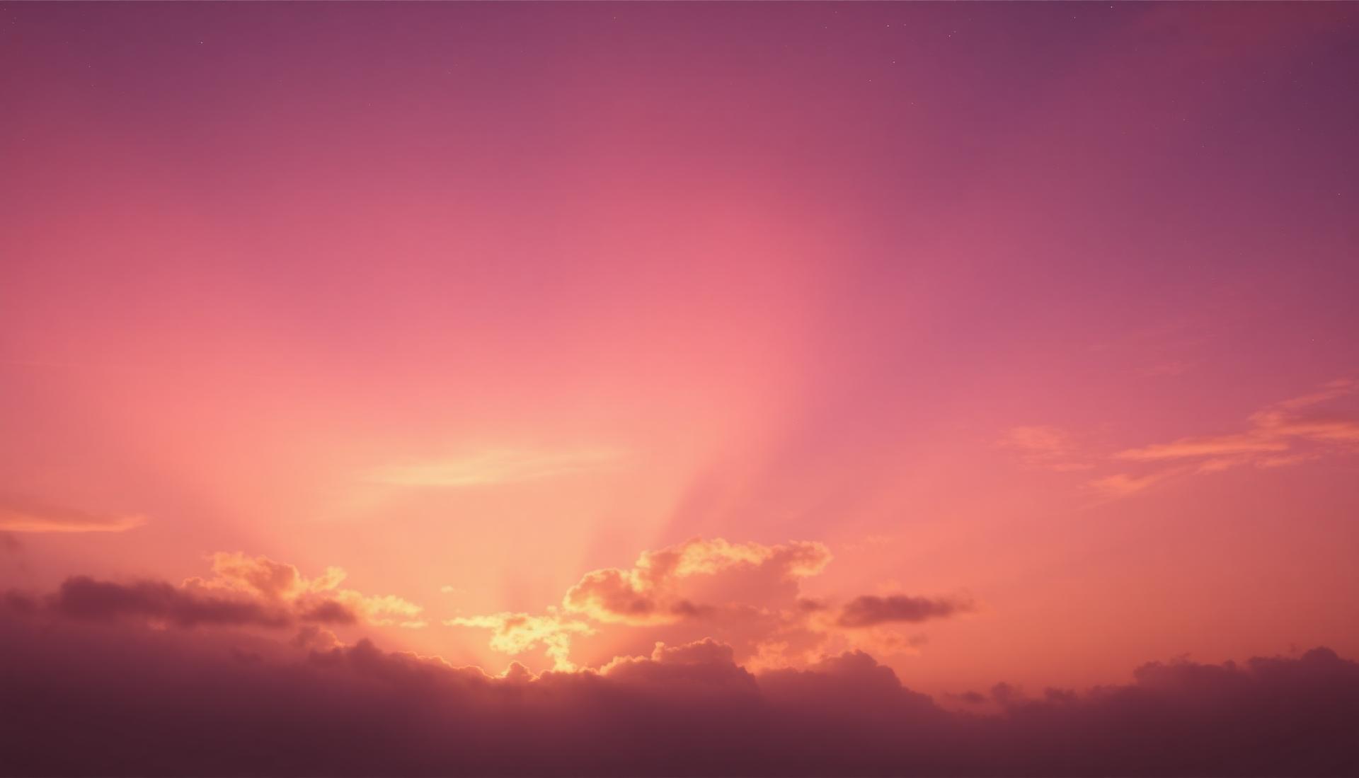 Golden sky at sunrise with soft clouds — Skyland Reach